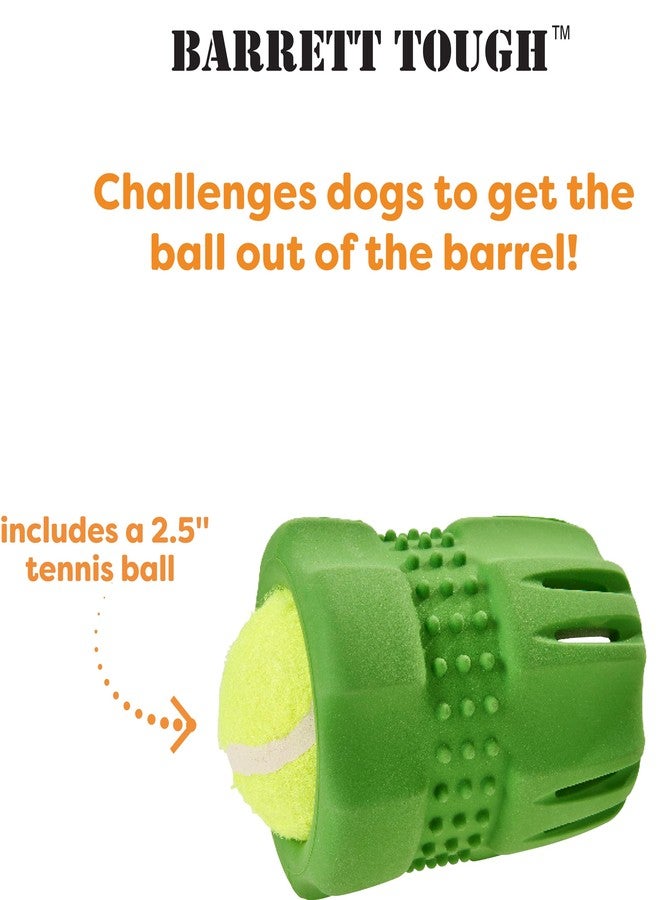 SPOT Barrett Tough Tennis Jumble Dog Toy for Large Dogs - Durable Rubber Barrel & Ball Combo, Virtually Indestructible Puzzle Toy with Textured Surface for Dental Health, 4 in Barrel & 2.5 in Ball - Image 3